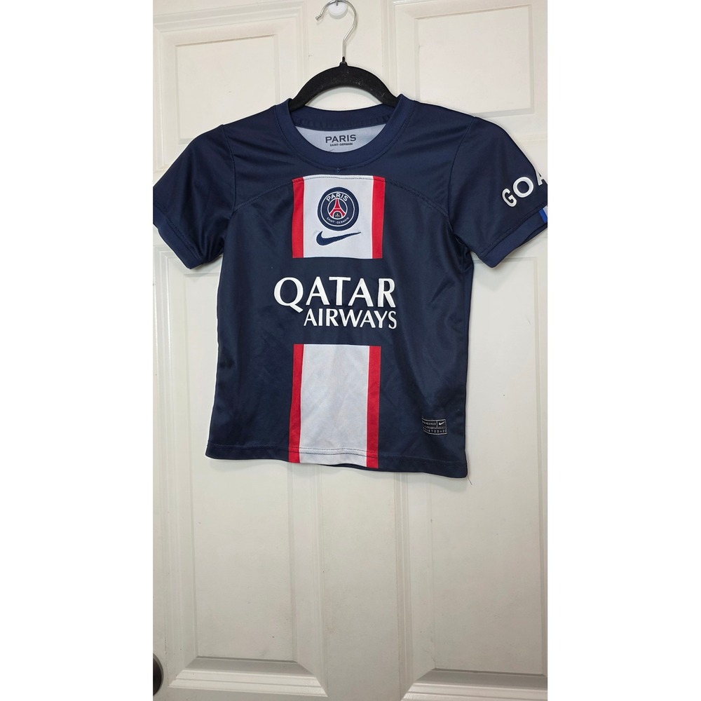 Nike PSG Jersey Kids 20 Navy Blue Thiago 13 Soccer Shirt 2022-23 Home